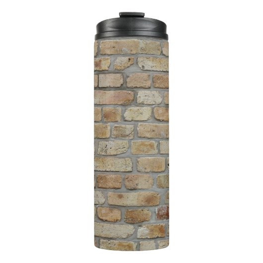 Braune Ziegelmauer - Neuartiges Design Thermosbecher (Vorderseite)