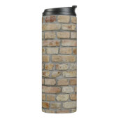Braune Ziegelmauer - Neuartiges Design Thermosbecher (Nach links gedreht)