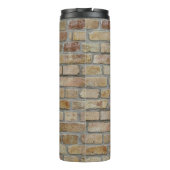 Braune Ziegelmauer - Neuartiges Design Thermosbecher (Rückseite)