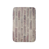 Braune Ziegelwand Badematte (Vorderseite Vertikal)