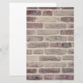 Braune Ziegelwand Briefpapier (Vorne/Hinten)