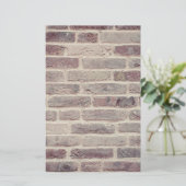 Braune Ziegelwand Briefpapier (Stehend Vorderseite)