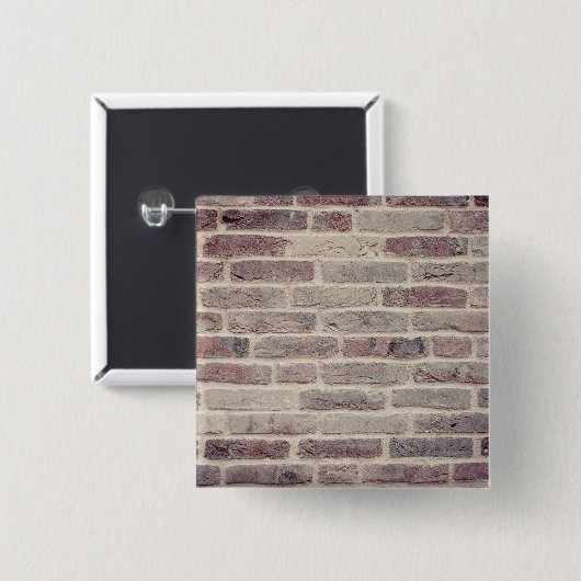 Braune Ziegelwand Button (Vorne & Hinten)
