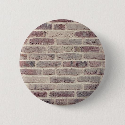 Braune Ziegelwand Button (Vorderseite)