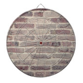 Braune Ziegelwand Dartscheibe (vorne)