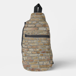 Braune Ziegelwand Ein novelty-design Crossbody Bag