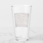 Braune Ziegelwand Glas (Rückseite)
