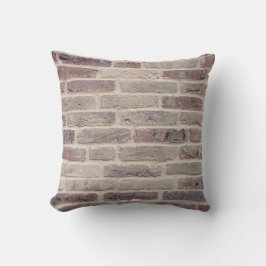 Braune Ziegelwand Kissen