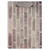 Braune Ziegelwand Klemmbrett (Vorderseite)