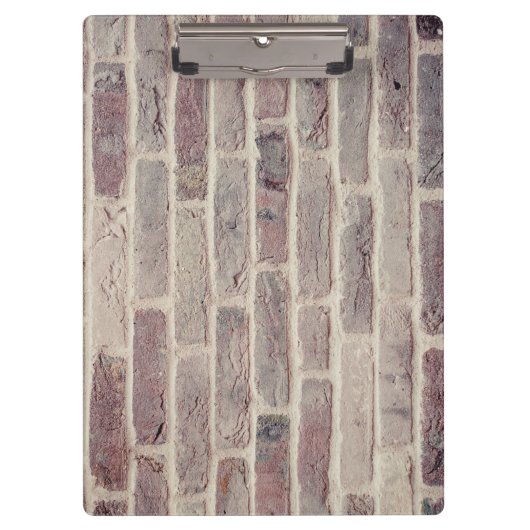 Braune Ziegelwand Klemmbrett (Vorderseite)
