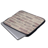 Braune Ziegelwand Laptopschutzhülle (Vorne Knopf)