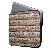 Braune Ziegelwand Laptopschutzhülle (Vorderseite Links)