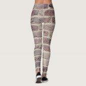 Braune Ziegelwand Leggings (Rückseite)