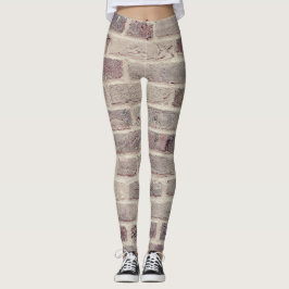 Braune Ziegelwand Leggings