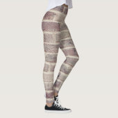 Braune Ziegelwand Leggings (Rechts)