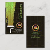 Braune Ziegelwand Leuchtende Paint-Colorist Visitenkarte (Vorne/Hinten)