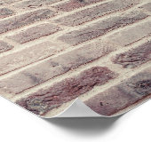 Braune Ziegelwand Poster (Ecke)