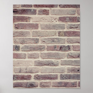 Braune Ziegelwand Poster