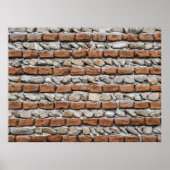 Braune Ziegelwand Poster (Vorne)