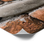Braune Ziegelwand Poster (Ecke)