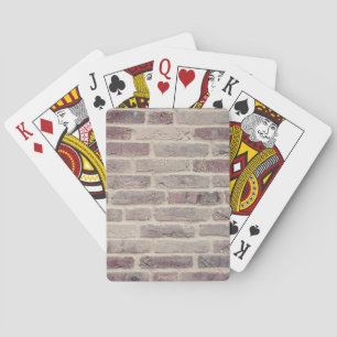 Braune Ziegelwand Spielkarten