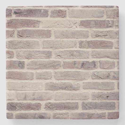 Braune Ziegelwand Steinuntersetzer (Vorderseite)