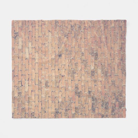 Braune Ziegelwände Fleecedecke (Vorderseite (Horizontal))