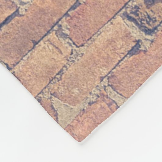 Braune Ziegelwände Fleecedecke (Ecke)