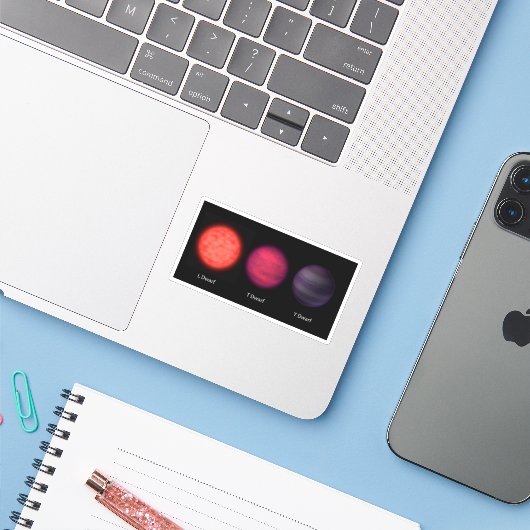 Braune Zwerge, wie sie von einem Interstellar-Reis Aufkleber (Laptop mit iPhone)