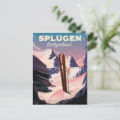 Brauneck Bayern, Deutschland Skiposter Postkarte (Stehend Vorderseite)