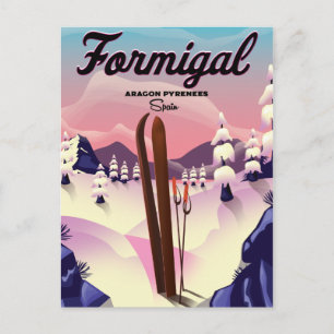 Brauneck Bayern, Deutschland Skiposter Postkarte