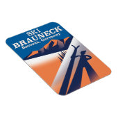 Brauneck Bayern, Vintages Skiposter. Magnet (Rechte Seite)