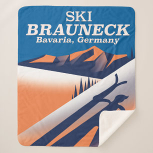 Brauneck Bayern, Vintages Skiposter. Sherpadecke