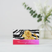 Bräunen der Visitenkarte Rosa blonde Frau (Stehend Vorderseite)