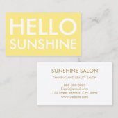 Bräunen u. Schönheitssalonminimalist-Visitenkarte Visitenkarte (Vorne/Hinten)