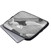 Bräunende Frau Sun Laptopschutzhülle (Vorne Knopf)