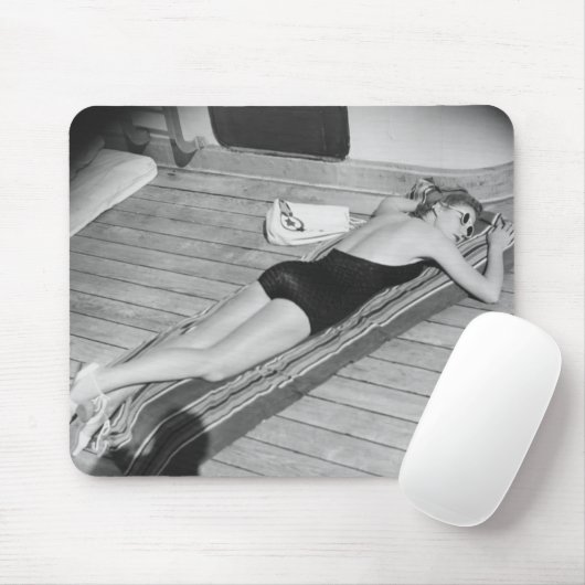 Bräunende Frau Sun Mousepad (Mit Mouse)