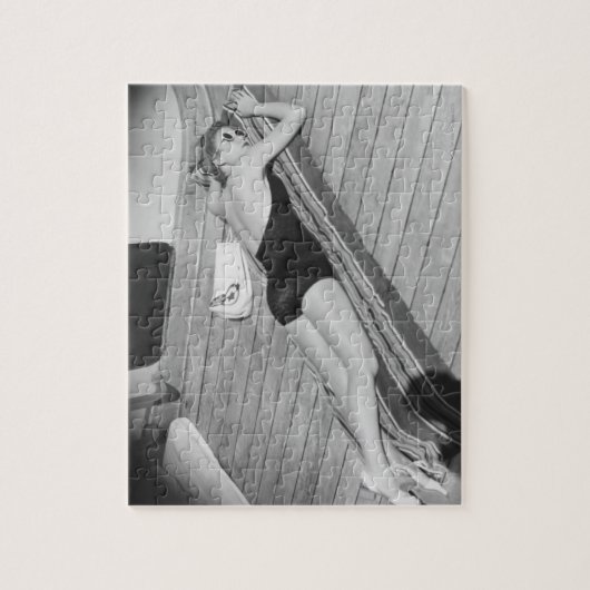 Bräunende Frau Sun Puzzle (Vertikal)