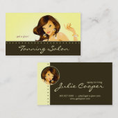 Bräunende Visitenkarte-gelbe Frauen-Dunkelheit 3 Visitenkarte (Vorne/Hinten)