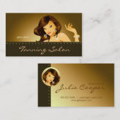 Bräunende Visitenkarte-Goldfrauen-Dunkelheit Visitenkarte (Vorne/Hinten)