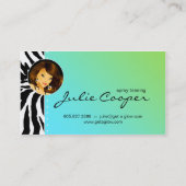 Bräunende Visitenkarte Zera blaue (Rückseite)