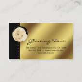 Bräunender Salon-hübsches blondes Frauen-Gold Visitenkarte (Rückseite)