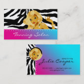 Bräunender Visitenkarteroter rosa blonder Zebra Visitenkarte (Vorne/Hinten)