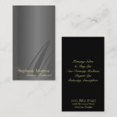 Bräunendes Visitenkarte-Silber-u. Goldmonogramm Visitenkarte (Vorne/Hinten)