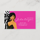 Bräunendes Visitenkartezebra-ethnisches Visitenkarte (Rückseite)