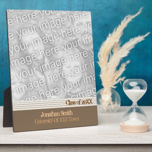 Brauner Abschluss Fotoplatte (Seite)