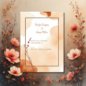 Brauner abstrakter Boho Minimal Blütenhochzeit