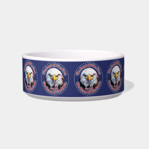 Brauner Adler Mehrfachdesign Blaue Hintergrund Napf