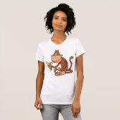 Brauner Affe mit Bananen-T - Shirt (Vorne ganz)