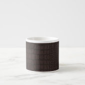 Brauner Alligator Textur Print Espressotasse (Vorderseite)